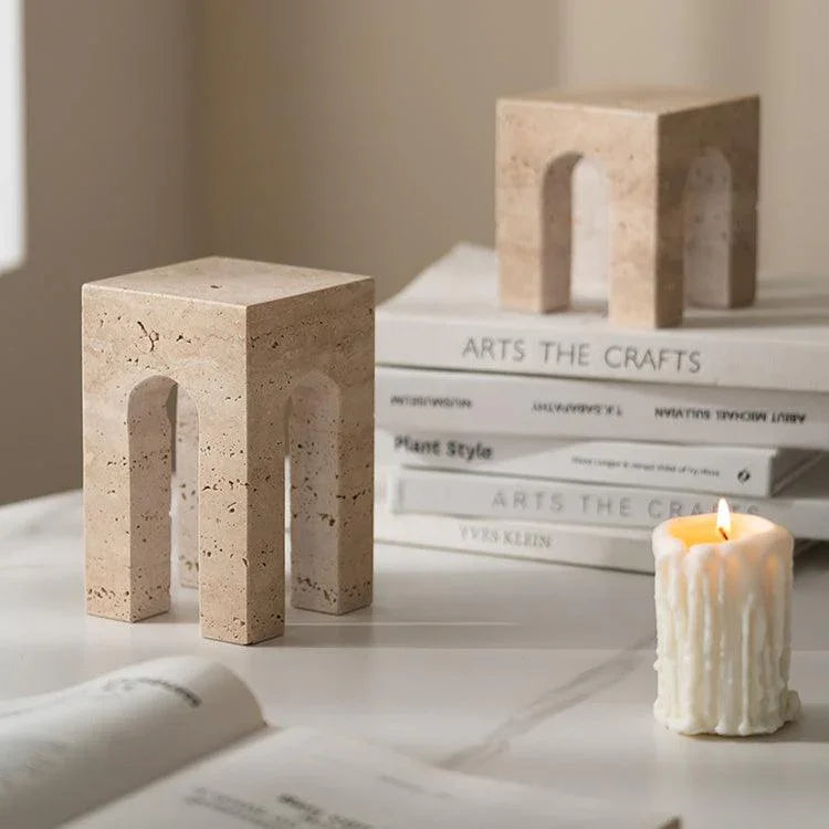 Urella Travertine Linlesa Bookend