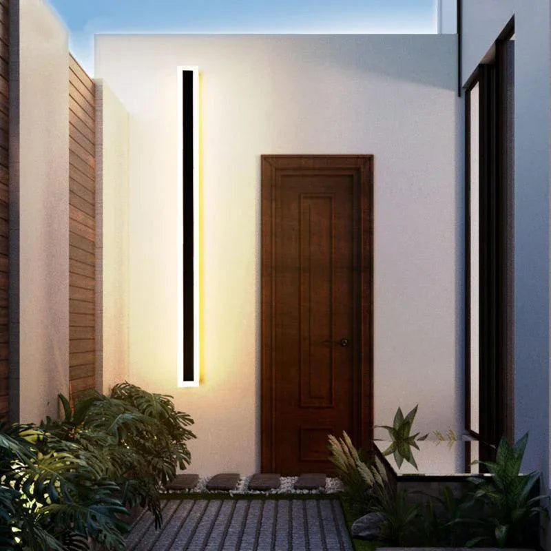 Urtoda Six-Piece Linear Metal Outdoor Wall Light