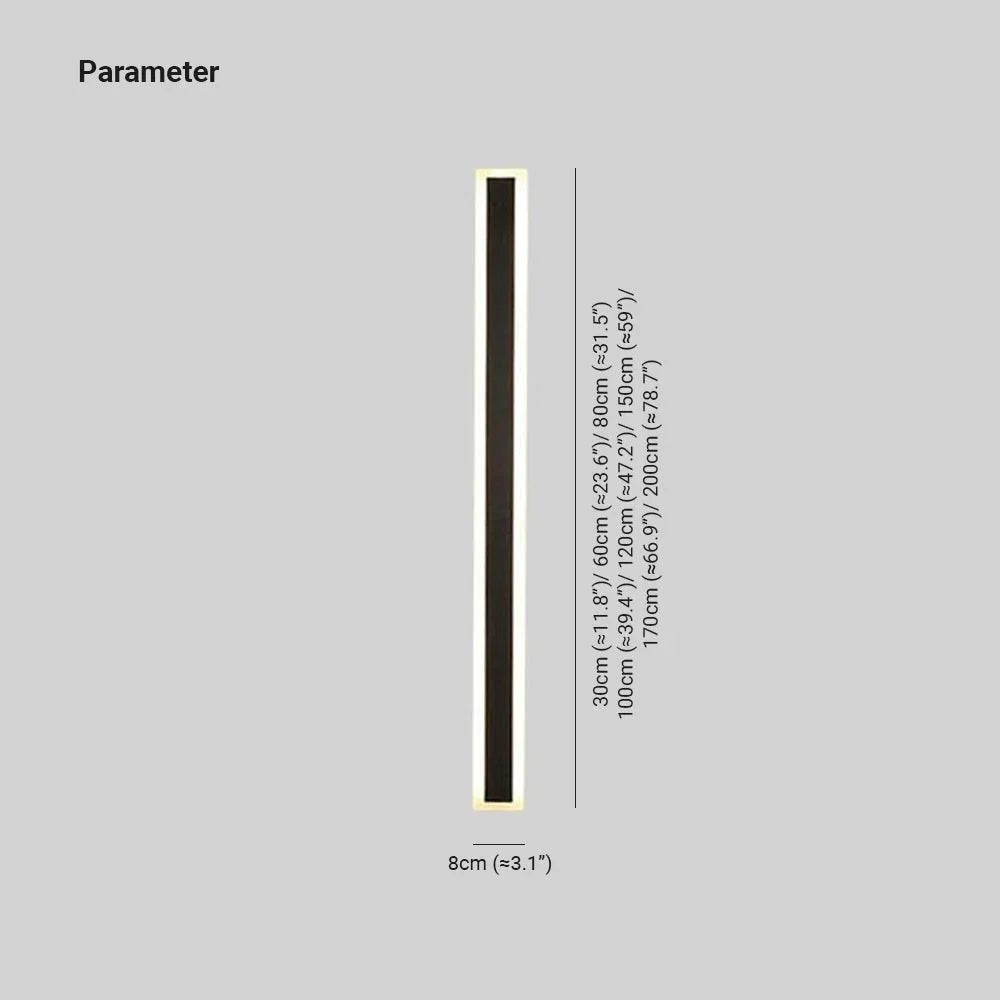 Urtoda Six-Piece Linear Metal Outdoor Wall Light