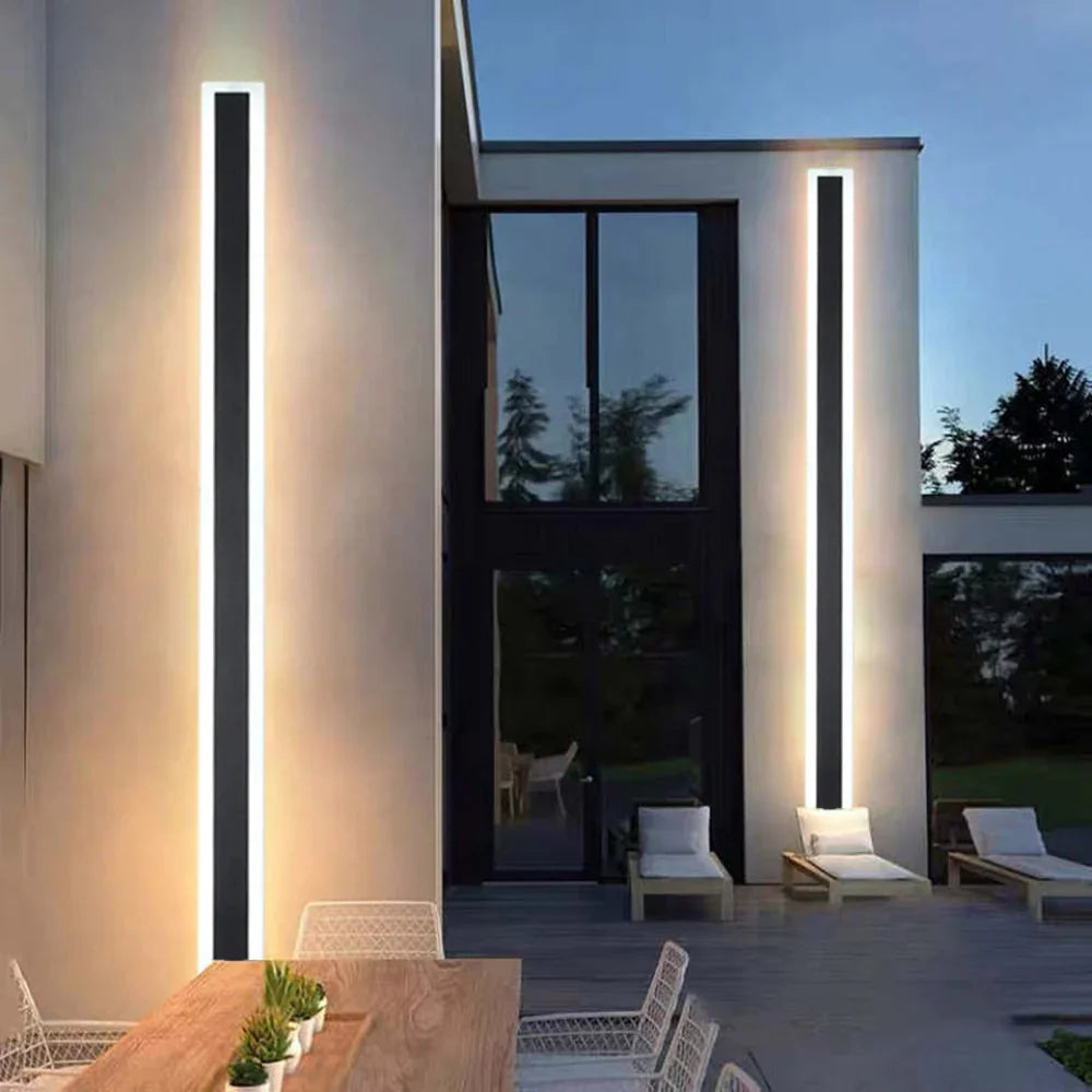 Urtoda Six-Piece Linear Metal Outdoor Wall Light