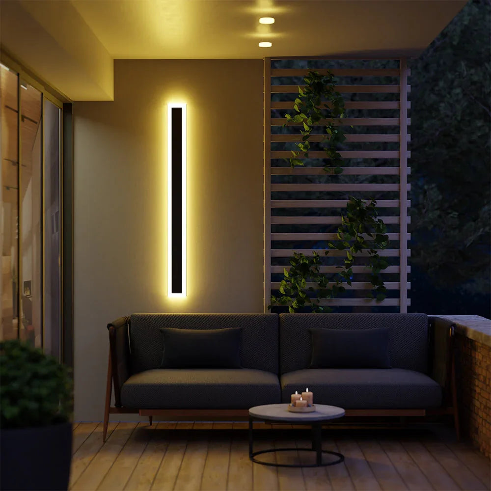 Urtoda Six-Piece Linear Metal Outdoor Wall Light