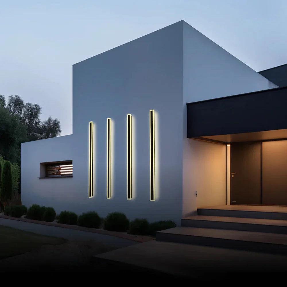 Urtoda Six-Piece Linear Metal Outdoor Wall Light