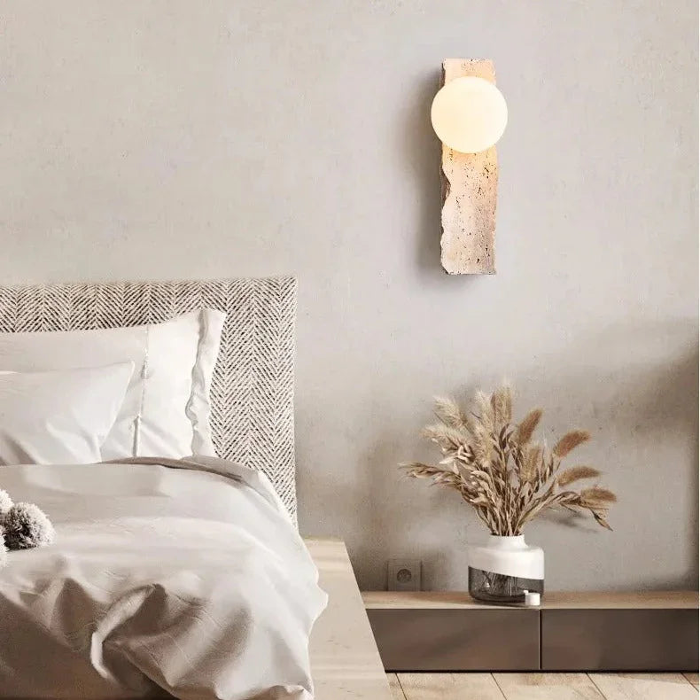 Valstessa Travertine Wall Lamp