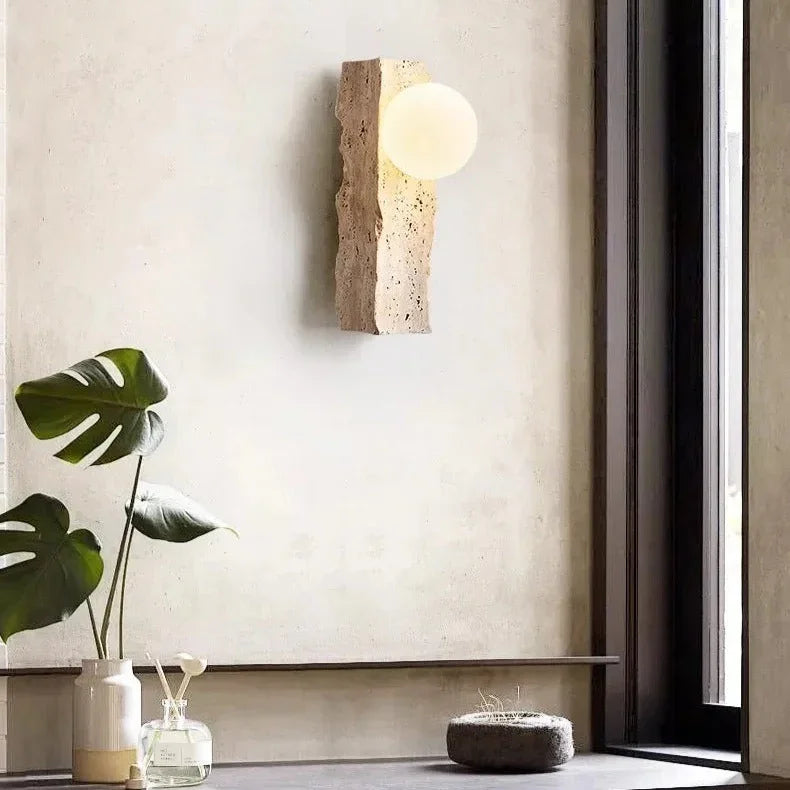 Valstessa Travertine Wall Lamp