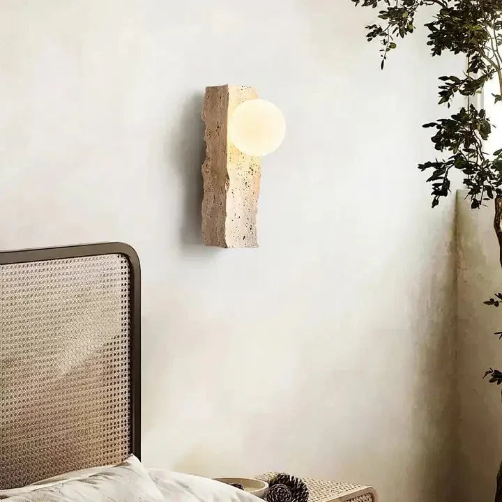 Valstessa Travertine Wall Lamp