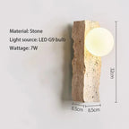 Valstessa Travertine Wall Lamp