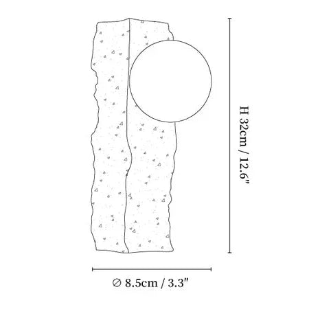 Valstessa Travertine Wall Lamp
