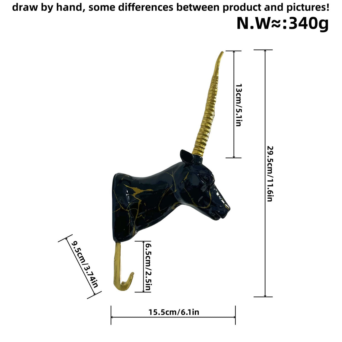 Wall Hook in the Form of a Stylized Unicorn | TheKanta