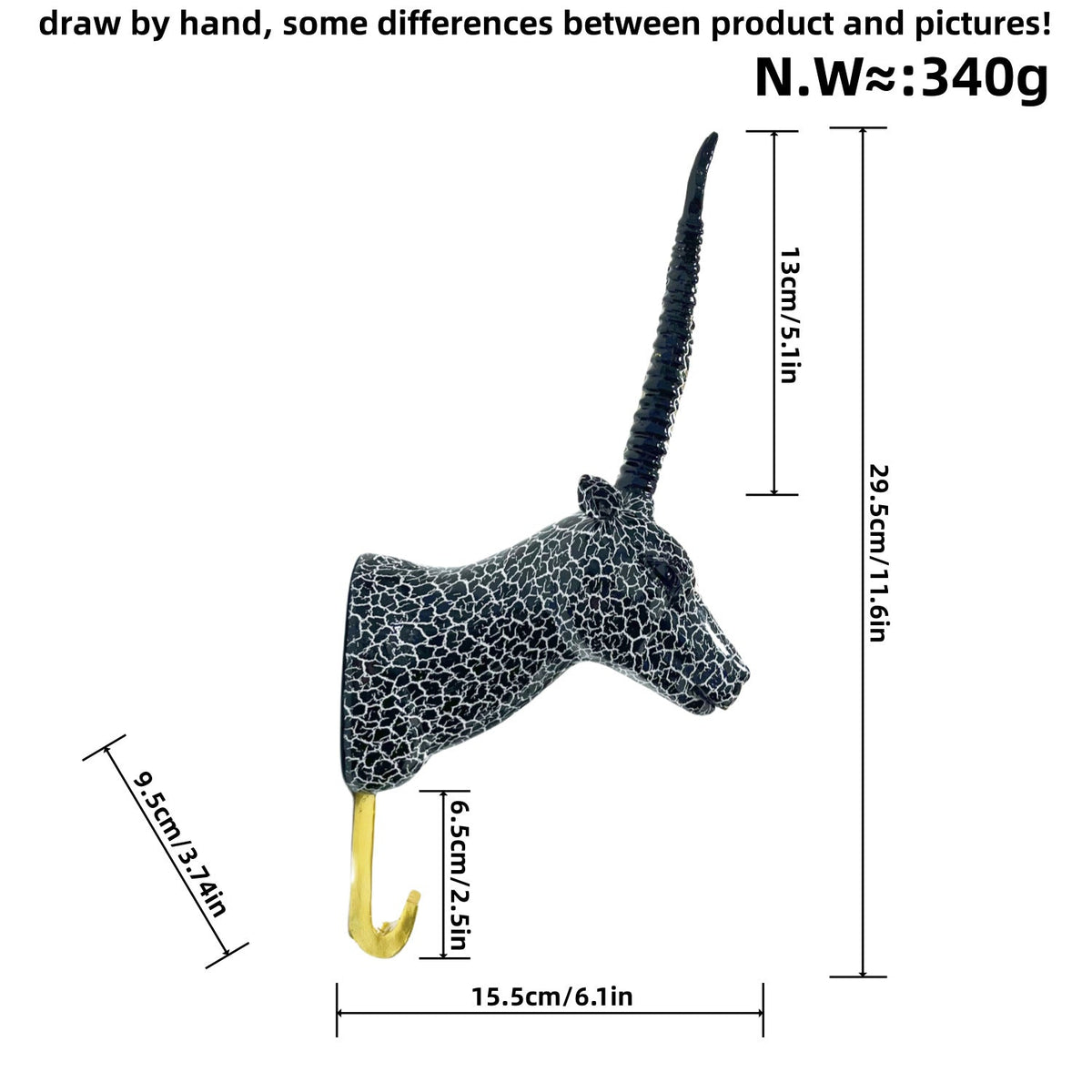 Wall Hook in the Form of a Stylized Unicorn | TheKanta
