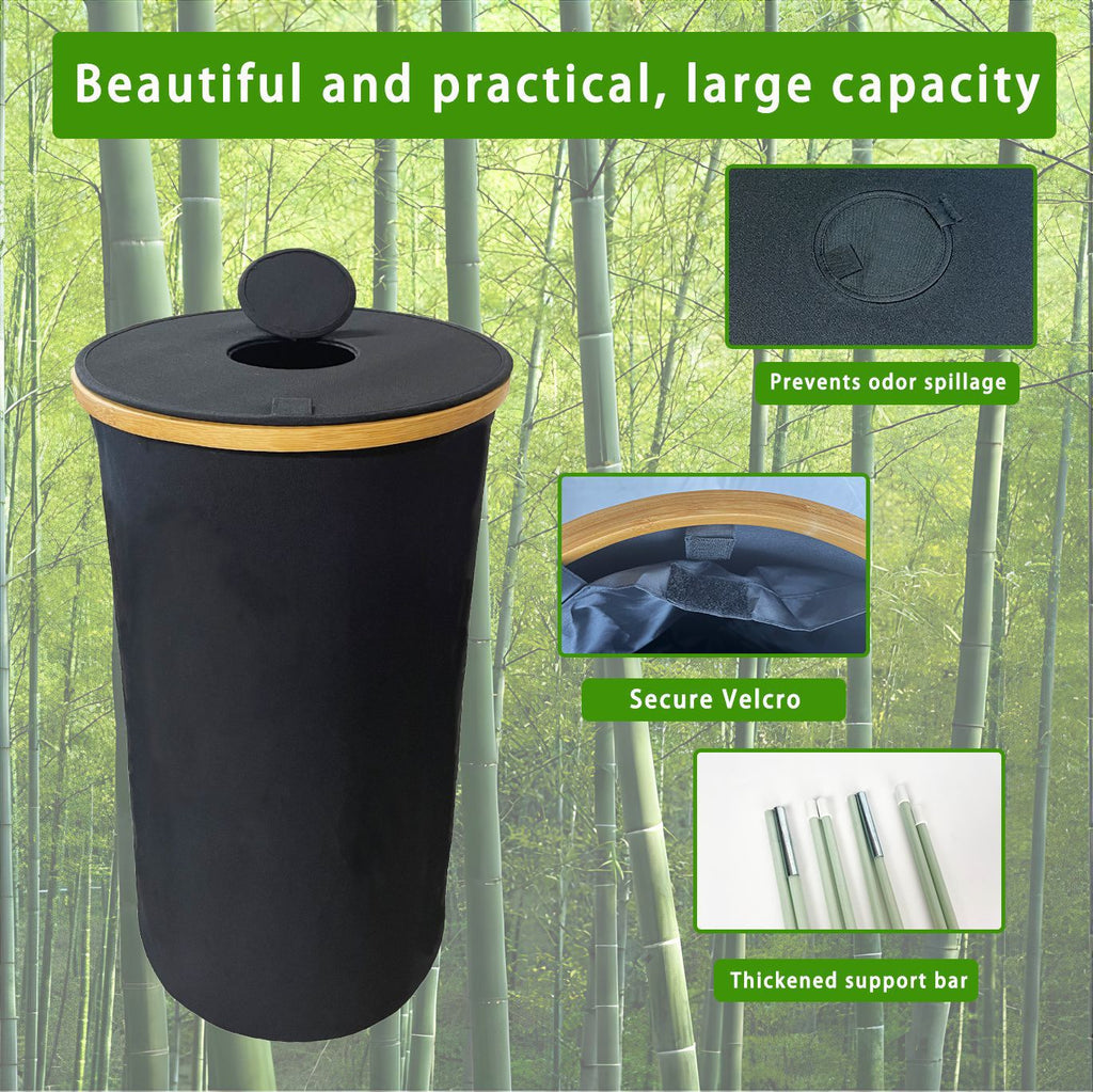 Waste Bin with Bamboo Lid | TheKanta