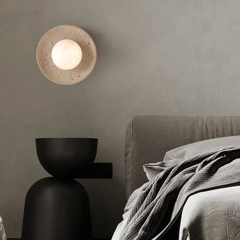 Wenmara Travertine Wall Lamp