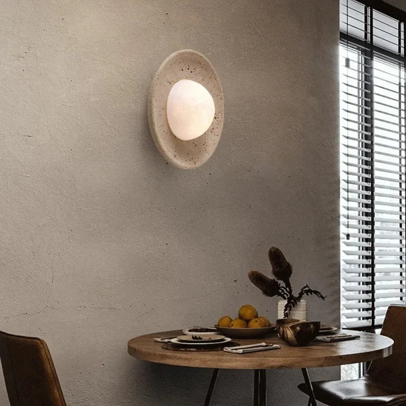 Wenmara Travertine Wall Lamp