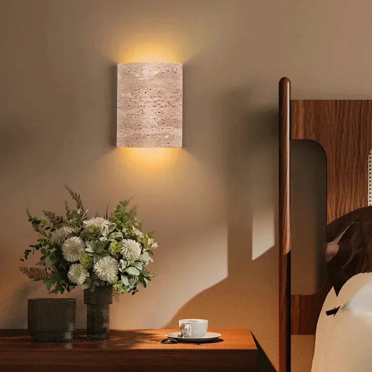 Yarrira Travertine Wall Lamp