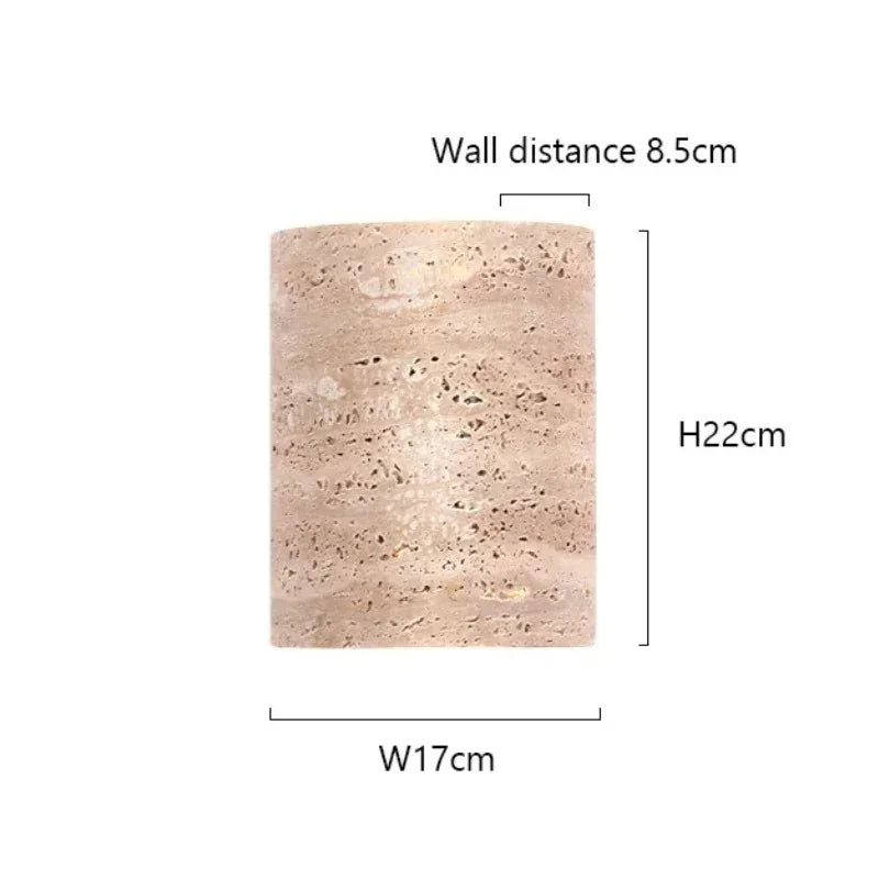 Yarrira Travertine Wall Lamp