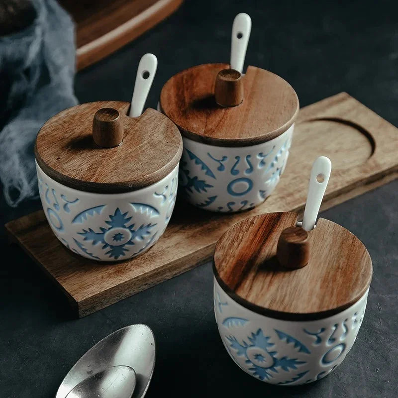 Zormoma Ceramic Seasoning Jar Set